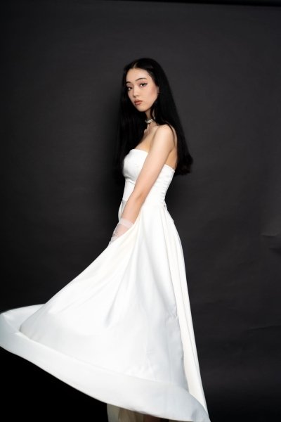 Романтичное платье цвета айвори на прокат в Алматы