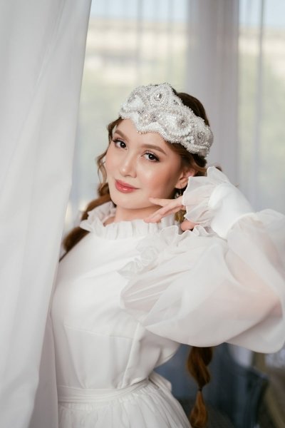 Белое платье на сырга салу напрокат в Алматы